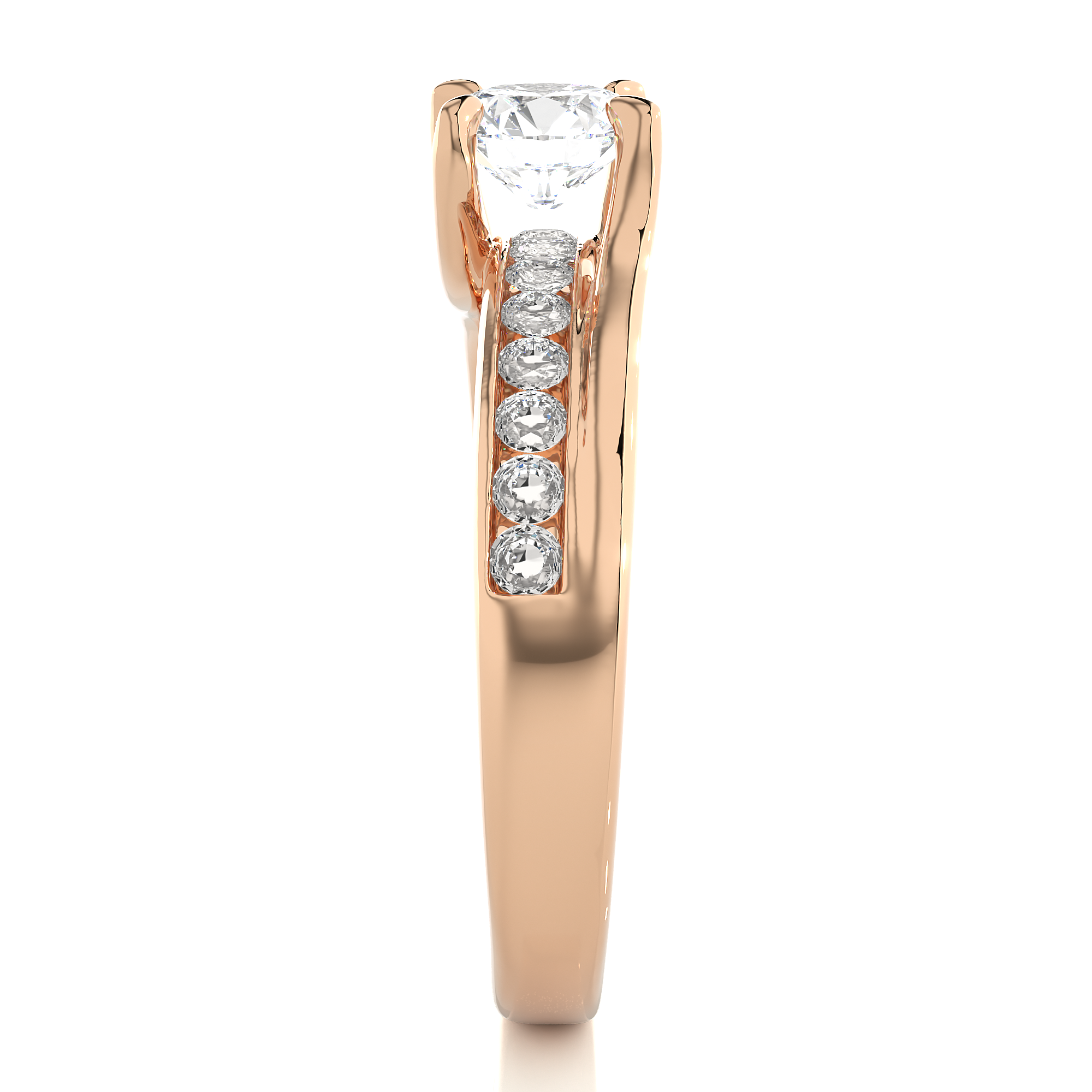 0.96 Carat G Color VS1 Clarity Diamond Studded Natural Diamond Ring.